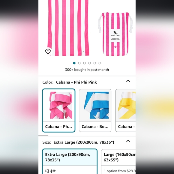 🛒🛍️💥New doc & Bay recycled quick dry sand resistant striped beach towel - Picture 2 of 6